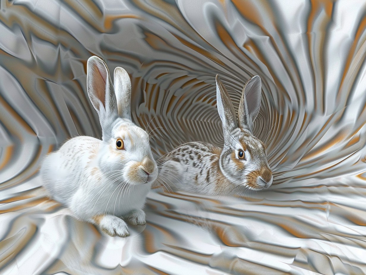 Démonstration de bistabilité perceptive où une image peut être vue comme deux objets distincts en fonction de la perception, comme l'illusion du canard-lapin