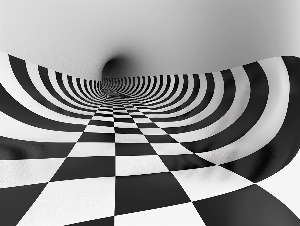 Démonstration de l'illusion de la bande de Mach avec des bandes de luminosité apparaissant à la frontière entre différentes zones de luminosité
