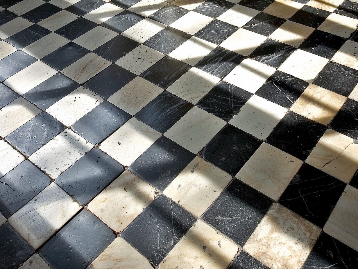 Illustration de l'illusion de l'ombre de Checker où des carreaux de couleurs identiques apparaissent différents à cause de l'ombre projetée par un objet