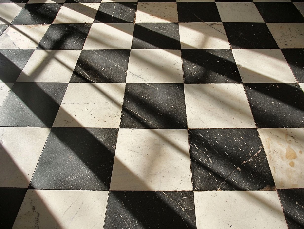 Image représentant l'illusion de l'ombre de Checker avec des carreaux de couleurs identiques apparaissant différents en raison de l'ombre projetée par un objet