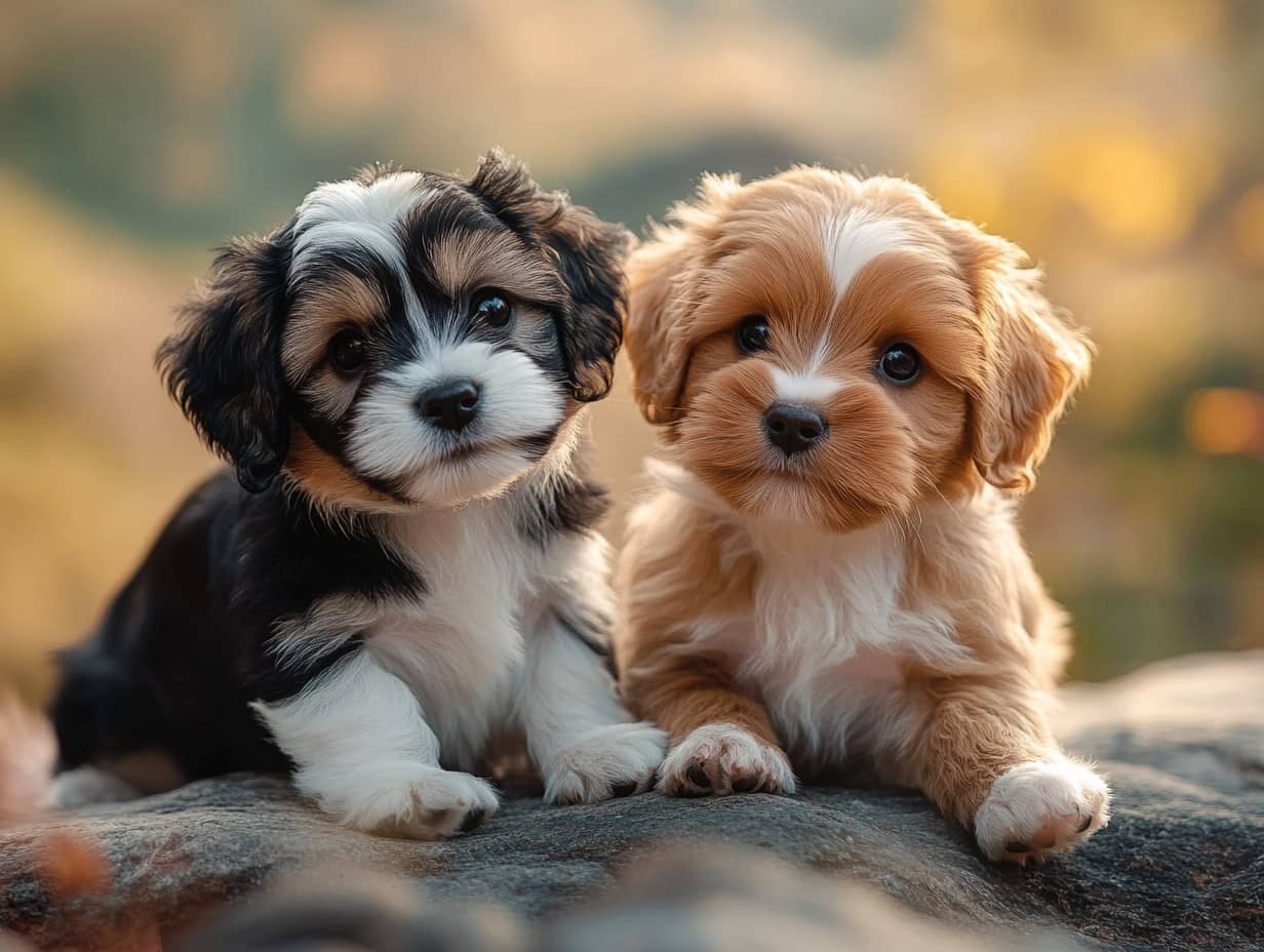 Chien aboyant joyeusement, excité de voir son propriétaire