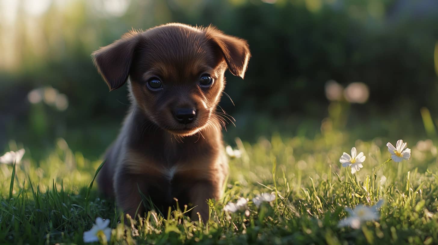 Chien assis fièrement devant une porte ancienne