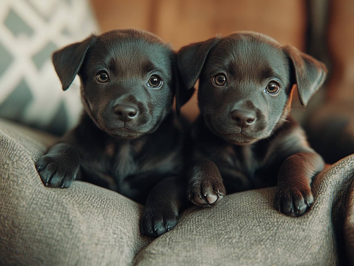 Chien explorant un nouvel environnement avec excitation