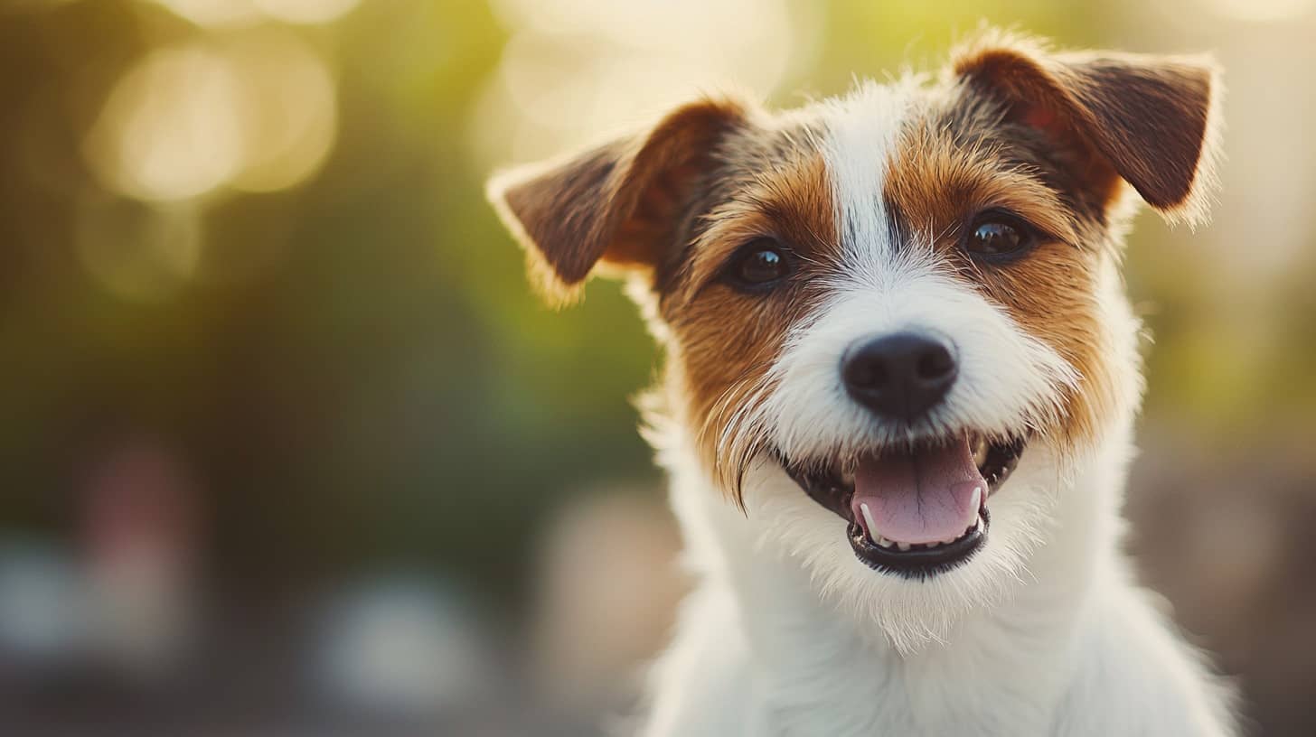 Chien debout à côté d'un blason, semblant fièrement le protéger