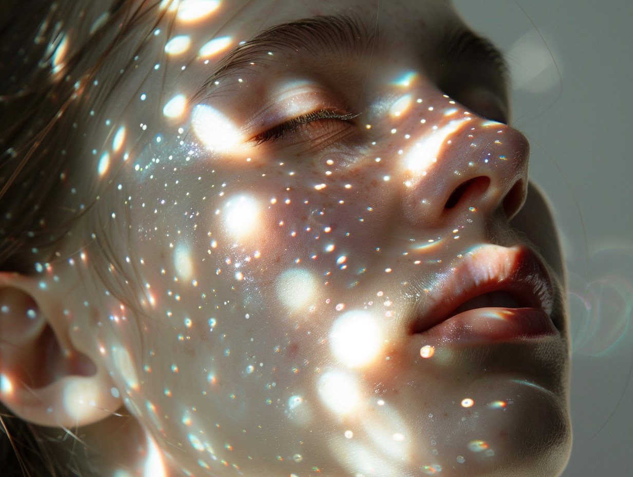 Démonstration des phosphènes où des taches de lumière apparaissent en fermant les yeux après exposition à une lumière forte