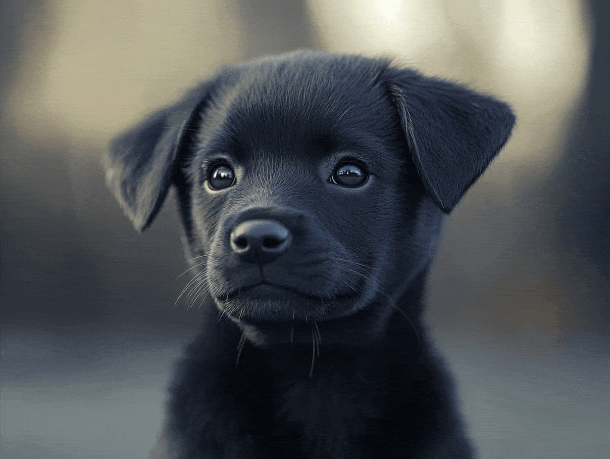 Chien noir et blanc allongé sur l'herbe