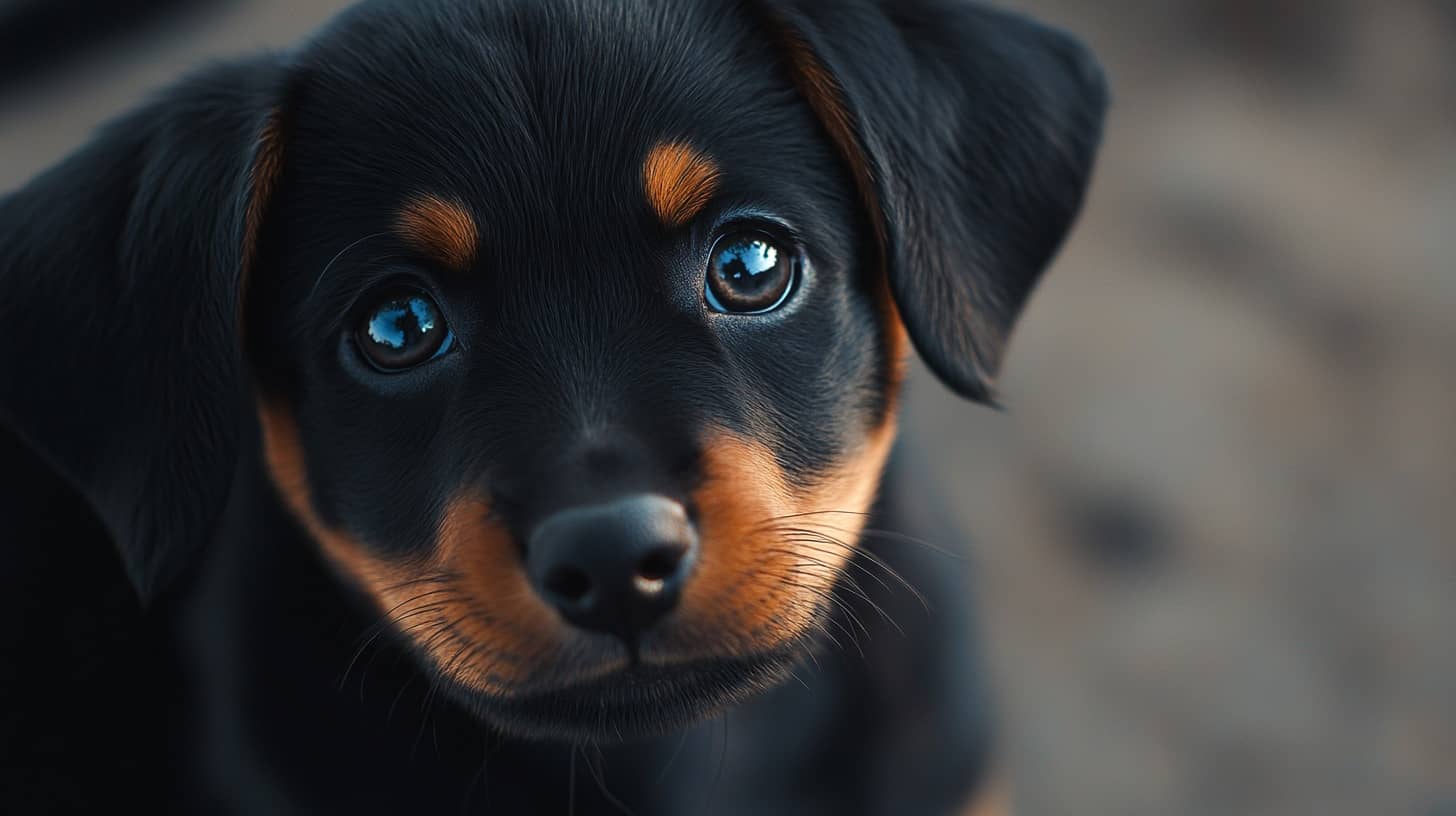 Chien promenant dans une rue animée