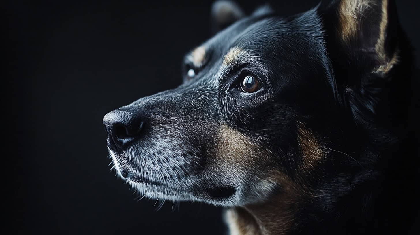 Chien courant librement dans un grand champ verdoyant