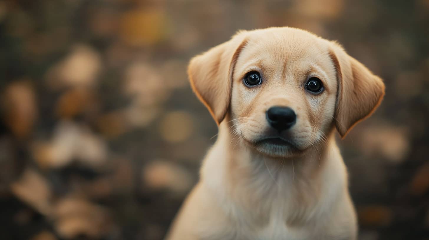 Chiot mignon quémandant une caresse de son propriétaire
