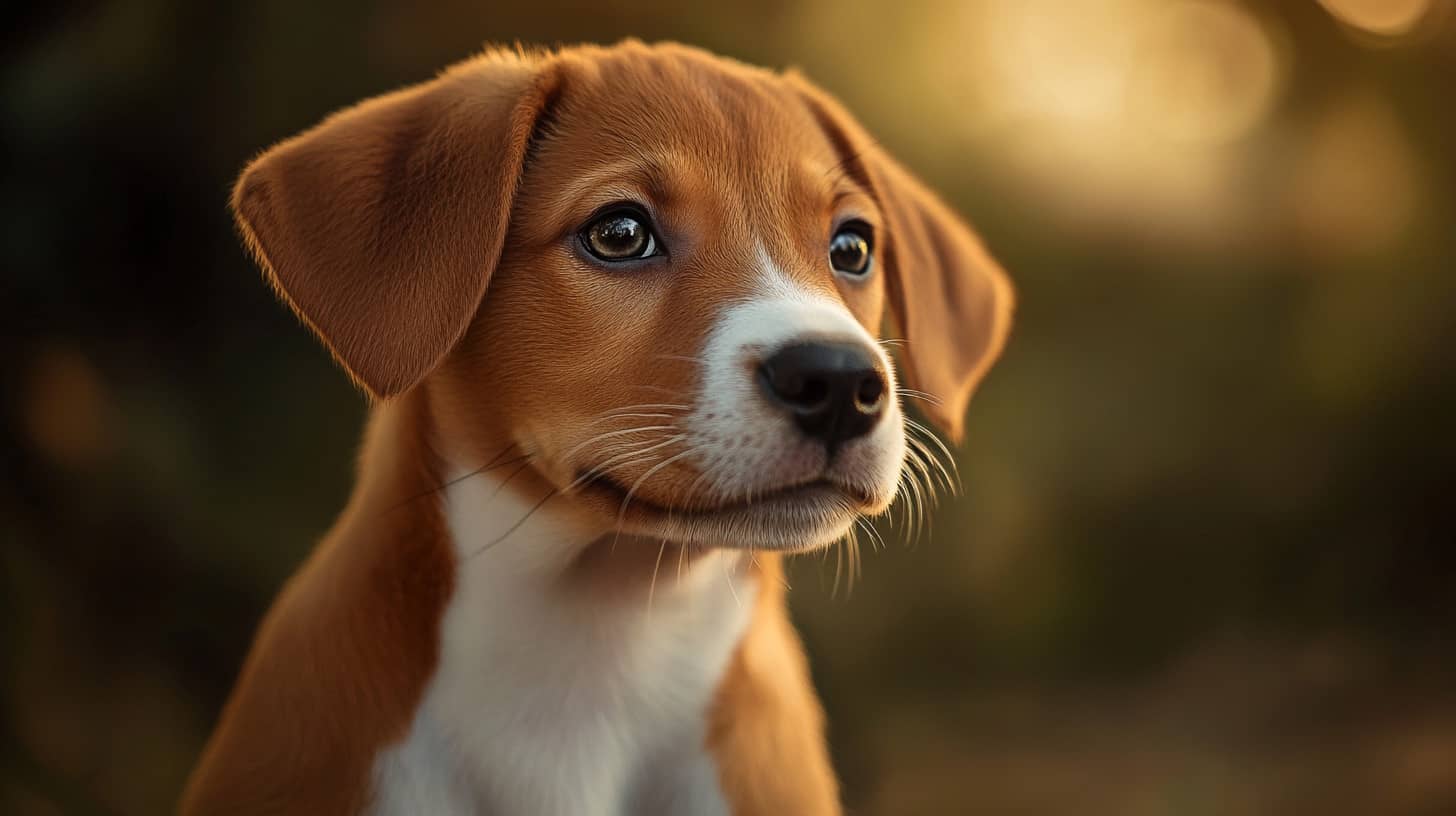 Chiot endormi paisiblement sur le canapé