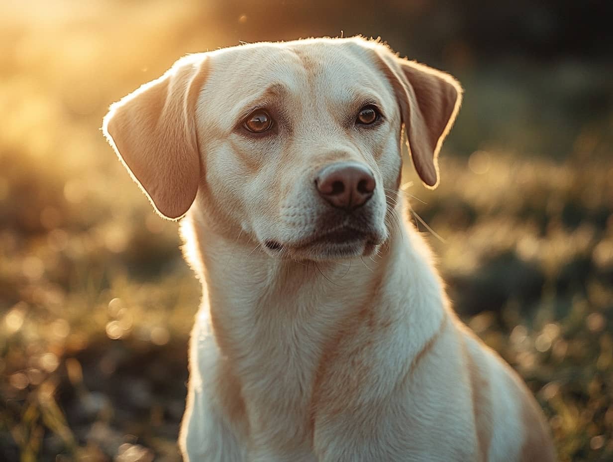 Chien se tournant avec un regard espiègle