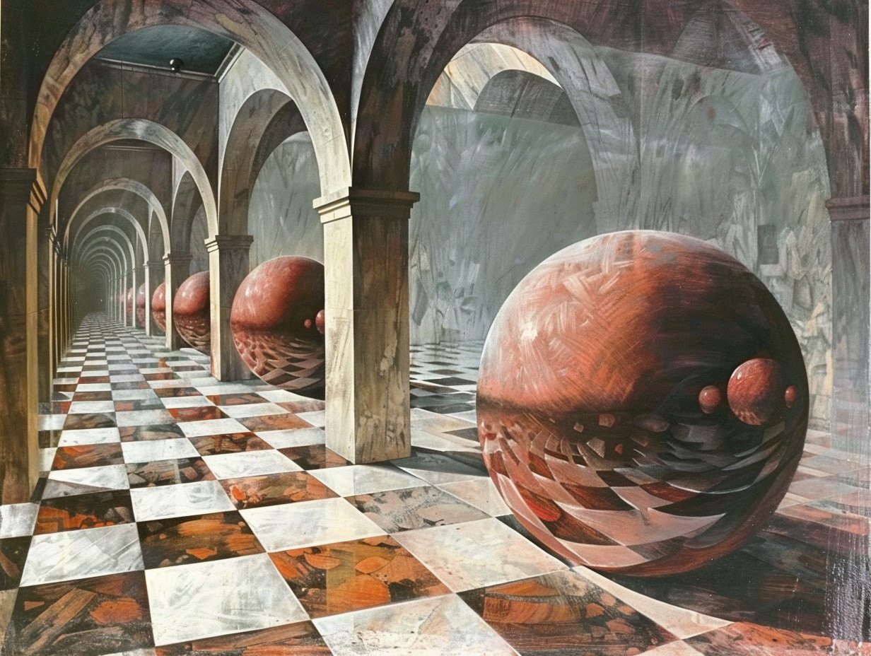 Image représentant l'illusion de mouvement induit, un objet fixe paraissant bouger à cause du mouvement des objets autour de lui