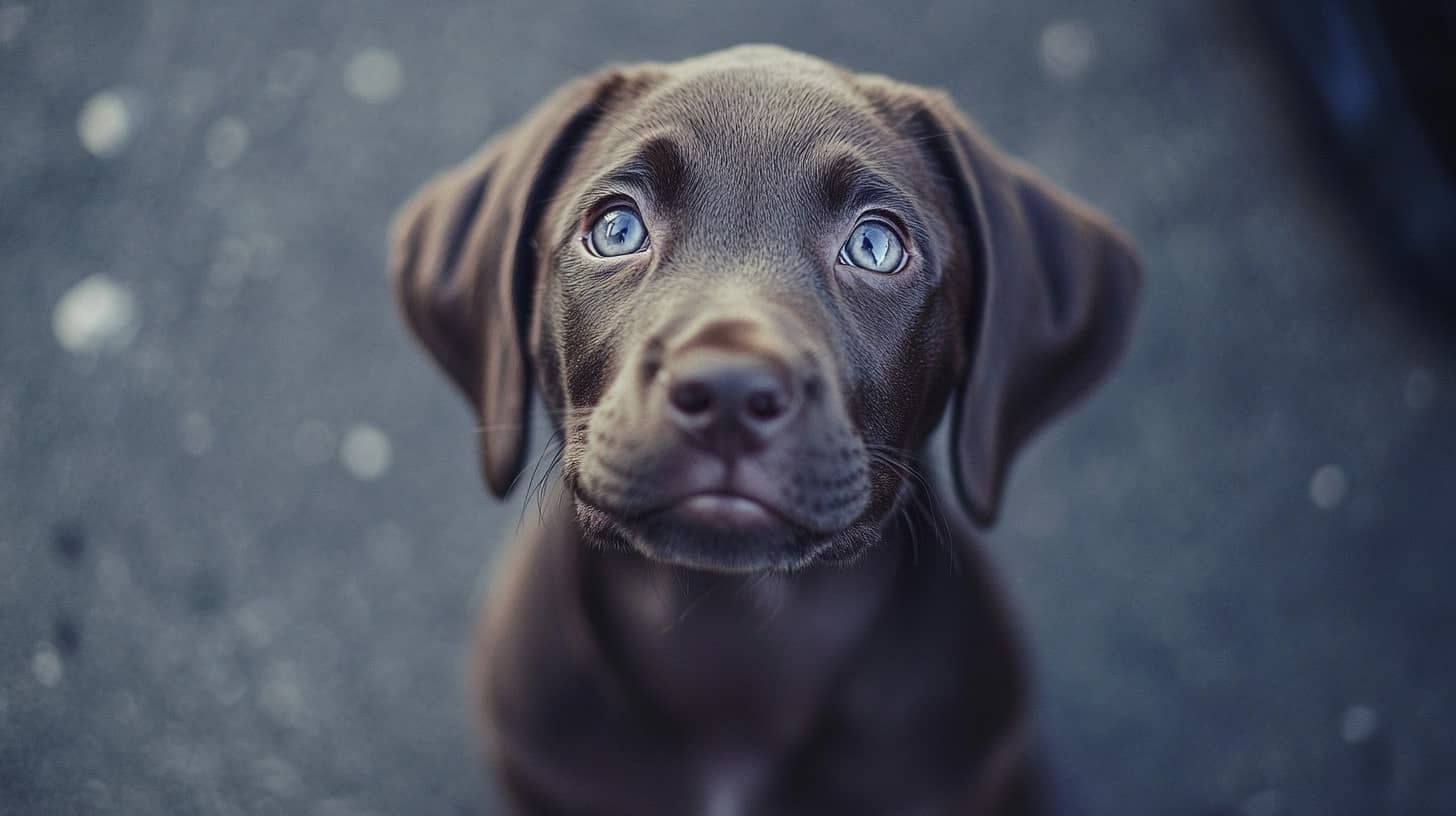 Chiot joyeux courant à toute allure dans un parc