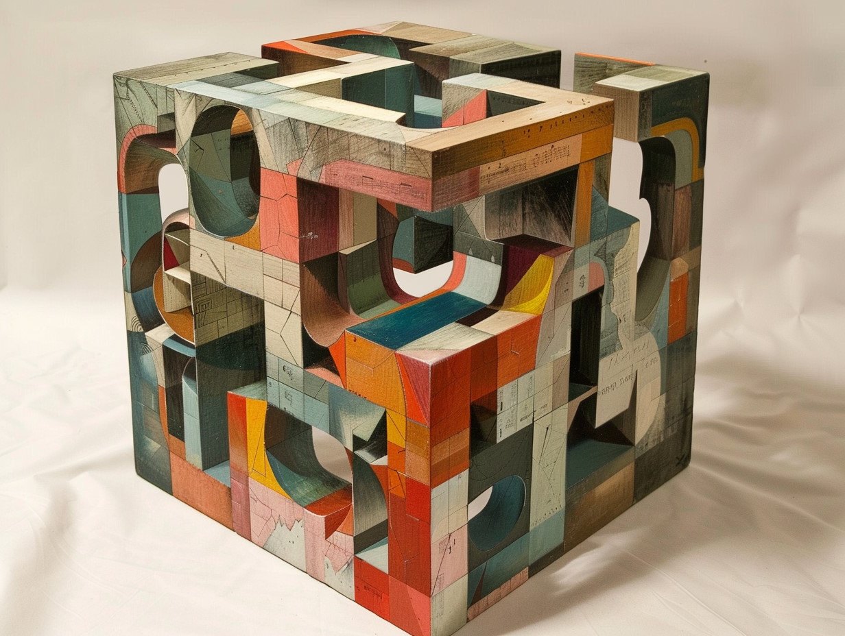 Exemple visuel de l'illusion du cube de Necker montrant une image en deux dimensions perçue comme un cube en trois dimensions