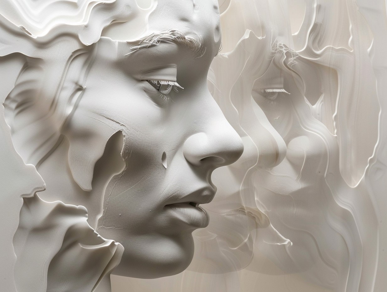 Illustration d'illusion physiologique des images consécutives, montrant une image lumineuse pouvant créer une image négative sur une surface blanche