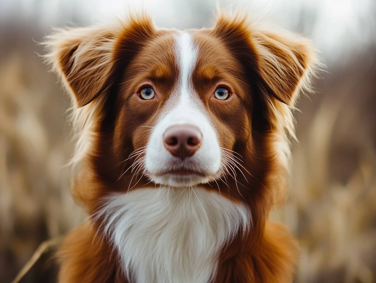 Chiot explorant une pièce pleine de jouets