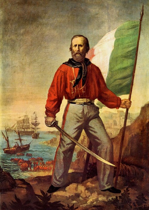 Giuseppe Garibaldi lors du débarquement des Mille à Marsala