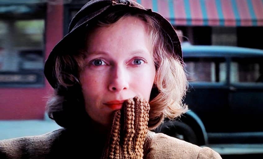 Mia Farrow, actrice de la La rose pourpre du Caire dans le rôle de Cecilia
