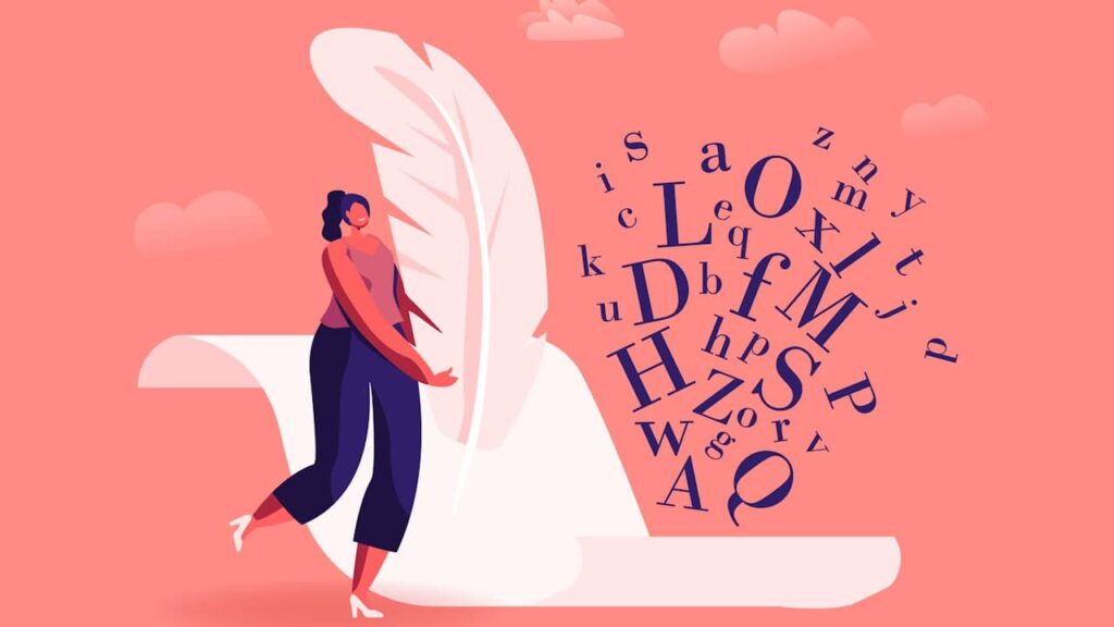 lettre alphabet plume