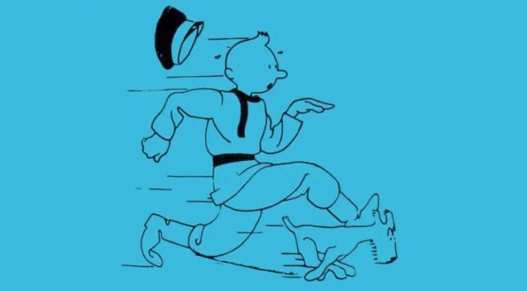 Coupon Tissu Tintin Milou 60x89 Cm - Coton, Motif Milou 1991, Neuf