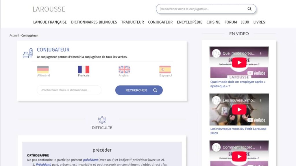 larousse conjugateur en ligne