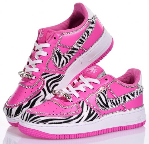 nike air force 1 personnalisées rose