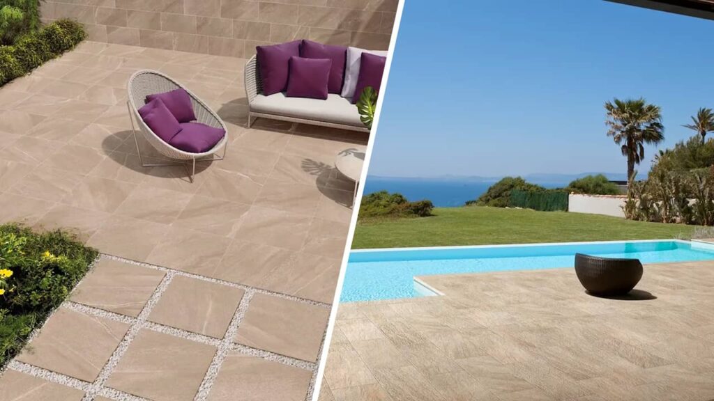Du patio au bord de la piscine : la polyvalence des surfaces en grès cérame pour l’extérieur