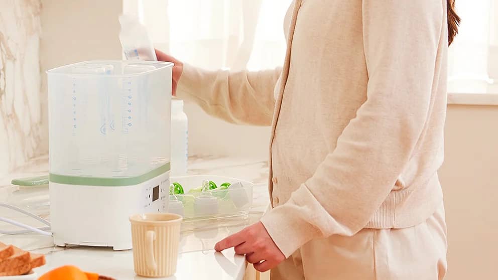 stérilisateur vapeur pour biberons