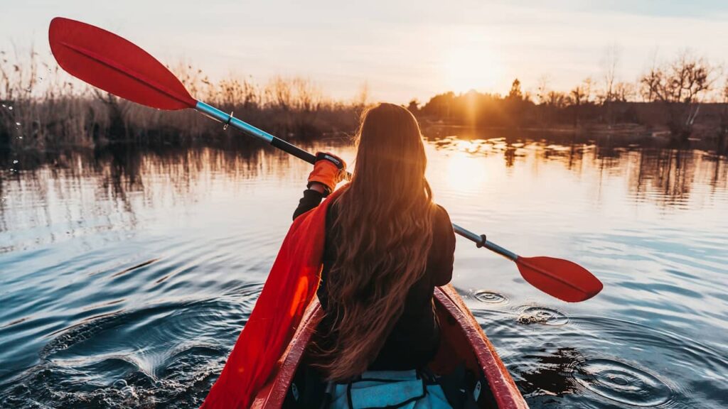 kayak lac montagne